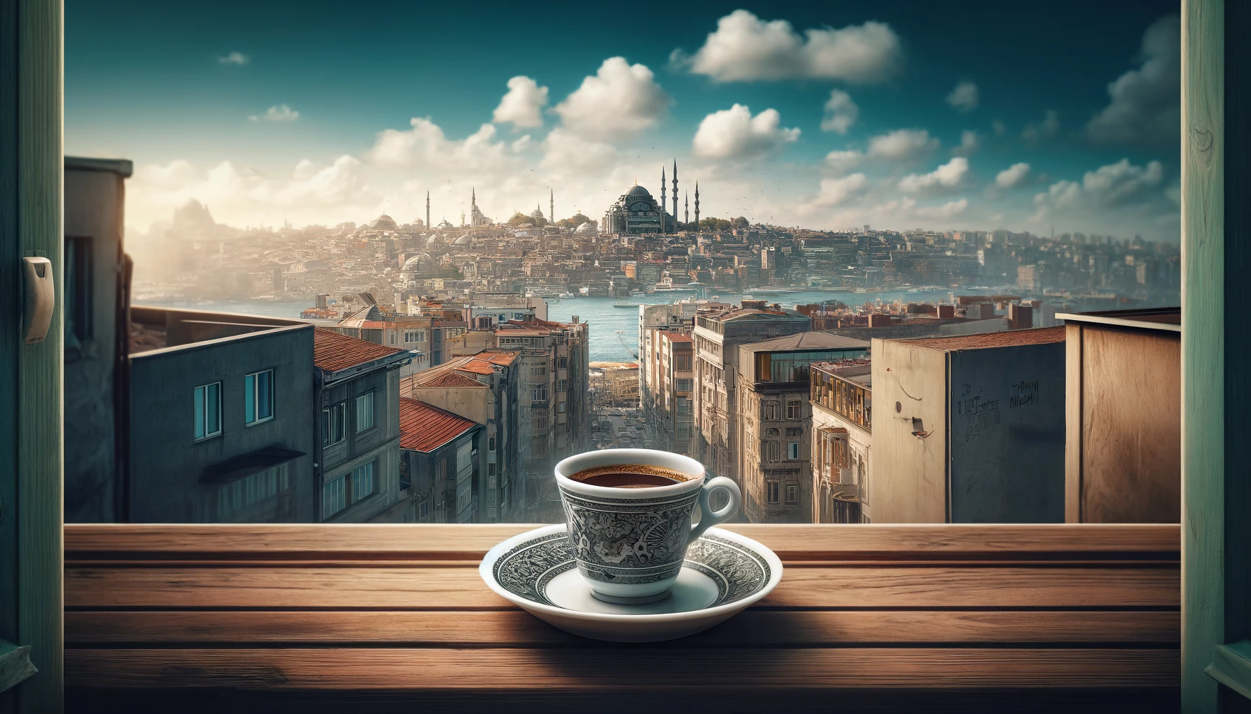 Kafa sa pogledom na Istanbul